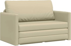 vidaXL Pat canapea 110cm Crem Piele artificiala