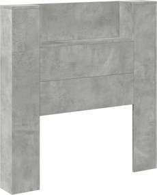 vidaXL Tăblie cap Gri din beton 100 x 16,5 x 103,5 cm Lemn compozit