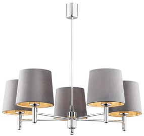 Candelabru modern design elegant BOLZANO 5L gri