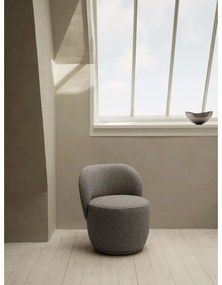 Fotoliu gri cu tapițerie din stofă bouclé KUON – Blomus