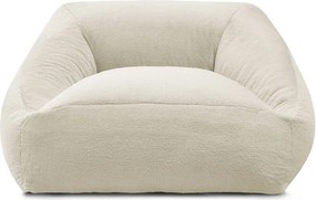 Fotoliu bean bag crem cu tapițerie din blană artificială Lilibet – Bobochic Paris