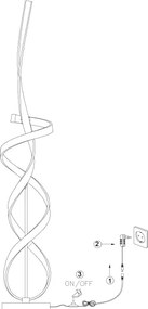 Lampadar LED ONLI KIRA LED/31W/230V 4000K auriu