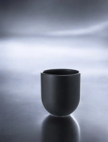 PAHAR CAFEA NOVUM VULCANO 150ML, NEGRU CARBON MAT (ESPRESSO, CAPPUCCINO) GRESIE GLAZURATA