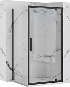 Cabina de dus dreptunghiulara cu usa pivotanta Rea Rapid Swing 100x80 negru