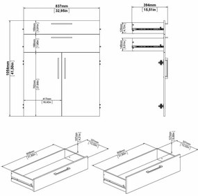Dulap Modulo 178 x 40 x 113 cm, alb