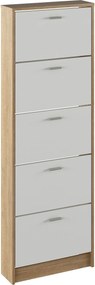 Pantofar MOBI 15, stejar sonoma/alb, DTD laminat, 58x18x170.2 cm