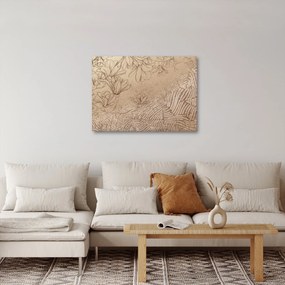 Tablou - Flori desenate (70x50 cm)