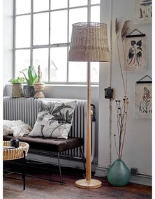 Lampadar în culoare naturală cu abajur din ratan (înălțime 160 cm) Kakasi – Bloomingville