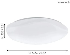 Plafonieră LED RGBW dimabilă Eglo 33272 TOTARI-C LED/34W/230V + telecomandă
