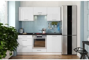 Mobilă de bucătărie CELESTE 180 cm, alb lucios