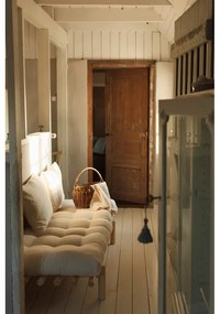 Canapea bej cu tapițerie din in 200 cm Pace - Karup Design