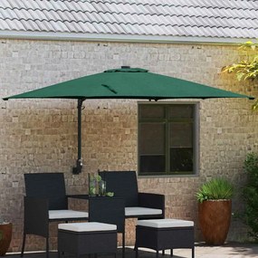 vidaXL Parasol de Grădină Verde 248.5 x 247.5 x 160 cm țesătură