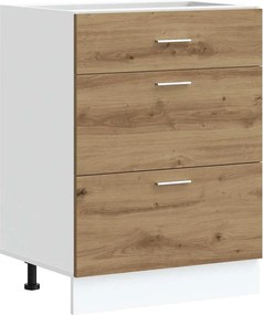 vidaXL Dulap de bază de bucătărie “Lyon” Artisan Stejar din