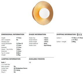 Aplica de perete LUX realizata manual, design modern EMERALD, cu o sursa de lumina