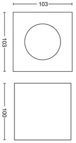 Spot LED MYLIVING BOX 1xLED/4,5W/230V Philips 50491/30/P0