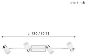 Spot LED Eglo 92087 DAVIDA 4xGU10-LED/5W/230V