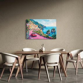 Tablou - Drum roz pe coastă (90x60 cm)