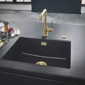 Baterie bucatarie Grohe Essence pipa rotativa auriu lucios Cool Sunrise