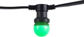 Ghirlandă luminoasă neagră conectabilă 10m cu priză incl. E27 20 lumini IP64 - Lubber