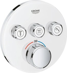 Baterie alba dus Grohe Grohtherm SmartControl termostatica cu 3 iesiri