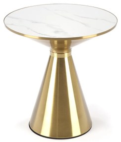 Masuta de cafea Tribeca - marmura alba/gold