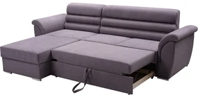 Set de canapea, ţesătură Queens gri închis, stânga, FABO