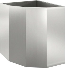 vidaXL Ghiveci de colț Argintiu 45 x 45 x 50 cm Oțel galvanizat