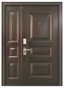 Usa metalica dubla de exterior cu izolatie si vizor Novo Doors ND5001 ,deschidere stanga dreapta, 1 yala, dimensiuni multiple,tabla 0.7 mm, balamale
