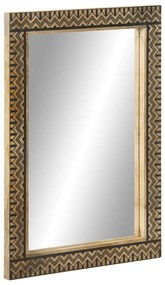 vidaXL Oglindă de baie, 50x70 cm, lemn masiv de mango și sticlă