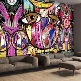 Fototapet - Street art - bufniță (147x102 cm)