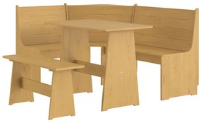 3096567 vidaXL Set mobilier de bucătărie „REINE”, 3piese, maro miere, lemn pin