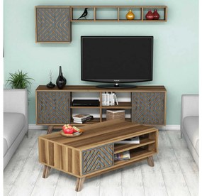 Mobilier living Inge (Nuc + albastru). 1089287