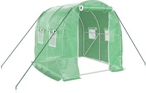 vidaXL Seră cu un cadru din oțel, verde, 4 m², 2x2x2 m