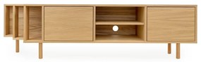 Comodă TV în culoare naturală cu aspect de lemn de stejar 189x50x44 cm Shift – Woodman