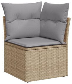 vidaXL Set canapea grădină 8 pcs Bej, gri deschis Mare