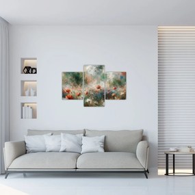 Tablou – Abstracție de câmp cu maci (90x60 cm)