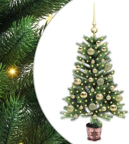 vidaXL Brad de Crăciun cu 150 LED cu suport Verde 90 cm PE