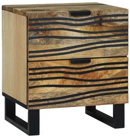 vidaXL Cabinet de noptieră 40x33.5x46 cm din lemn masiv de mango și lemn ingineresc