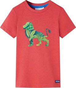 vidaXL Tricou pentru copii, roșu, 128