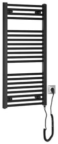 Radiator portprosop electric pentru baie Aqualine DIRECT-E 300W/230V 96 cm negru mat