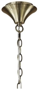 Candelabru elegant cu 6 brate Tiffany alama antique/ abajur soft bronz