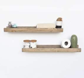 SET 2x raft de perete 8x60 cm molid