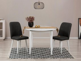 Set mobilier sufragerie Nidupo 7 (alb + antracit) (pentru 2 persoane). 1093769