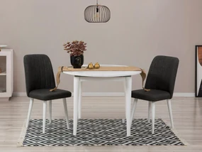 Set mobilier sufragerie Vlasta 3 (alb + antracit) (pentru 2 persoane). 1093769