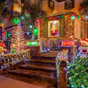 Instalatie de Craciun, banda cu led turnat, exterior, alb rece, 50 metri