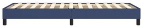 Cadru de pat box spring, albastru, 90x200 cm, textil Albastru, 25 cm, 90 x 200 cm