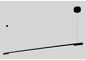 Lustra LED dimabila liniara, suspendata Organic 100cm, negru