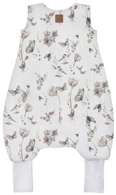 Sac de dormit cu picioare, bumbac muselina 0.5 Tog, Natura, S 86 92 98, 12-36 luni