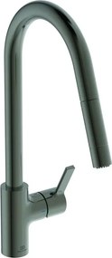 Baterie bucatarie cu dus extactibil Ideal Standard Gusto 233 gri Magnetic Grey 2 tipuri de jet