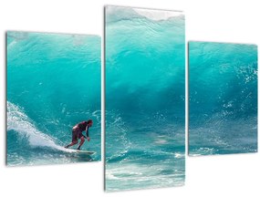 Tablou - Surfer în valuri (90x60 cm)